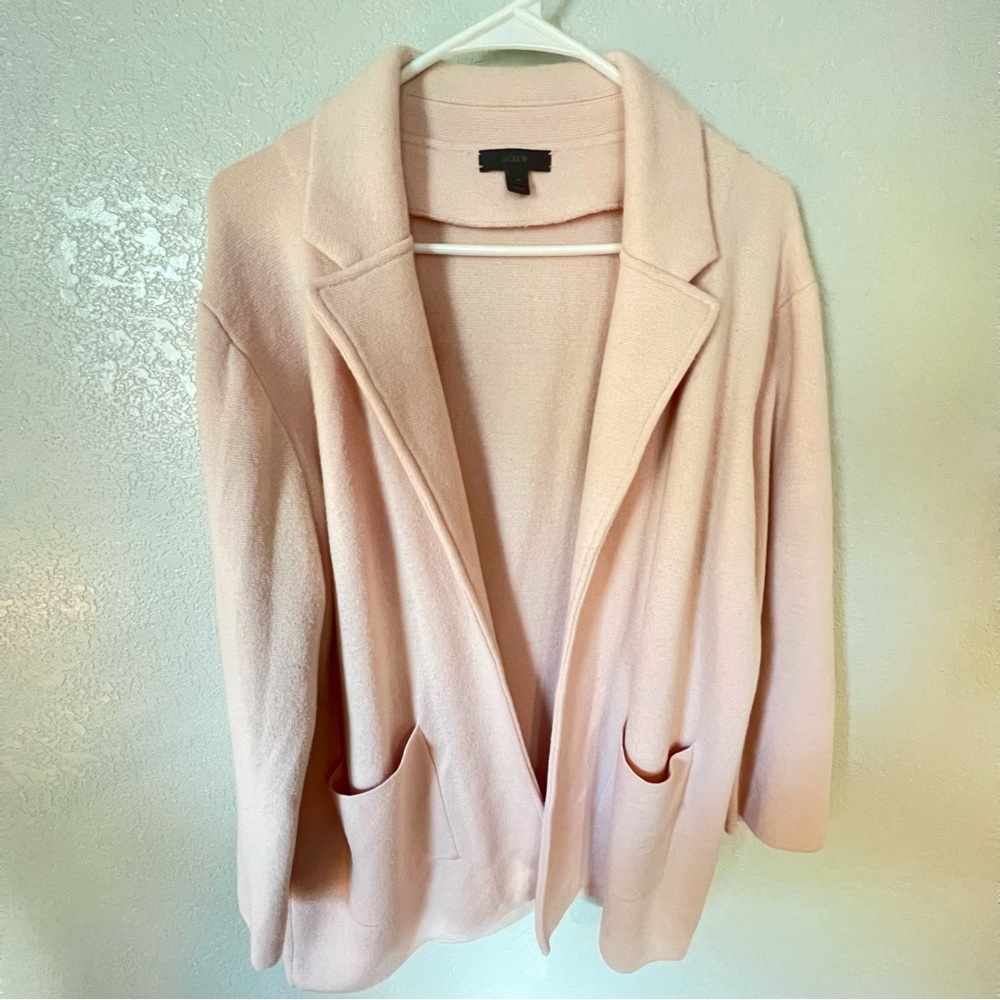 J.Crew Light Pink Cardigan Sweater Size XL